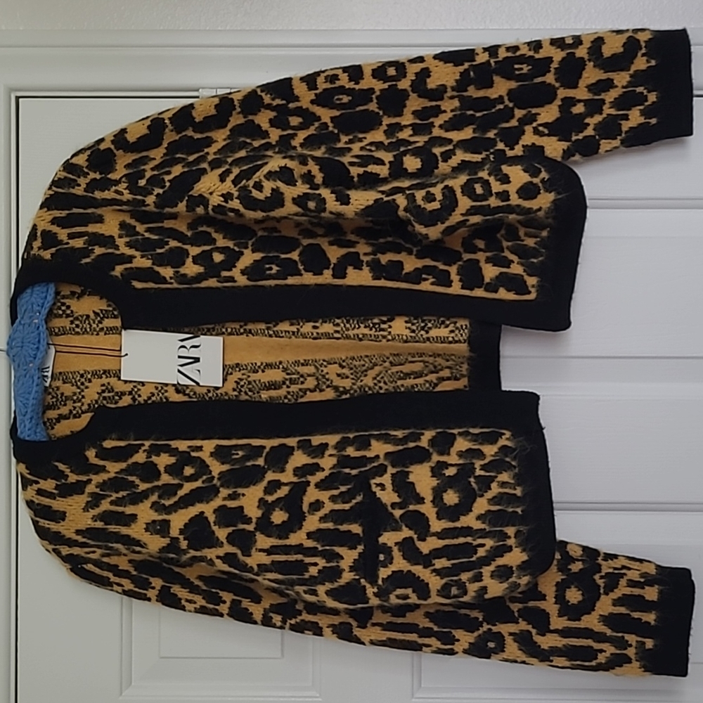 Zara Animal Print Cardigan